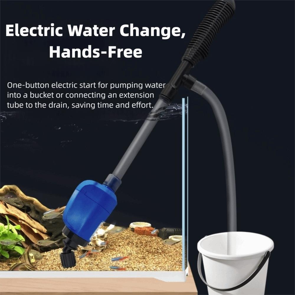 Hochleistungs-Aquariumkiesreiniger Längenverstellbarer Multifunktionaler Vakuum-Wasserwechsler Plug and Play Aquarium-Wasserwechsler