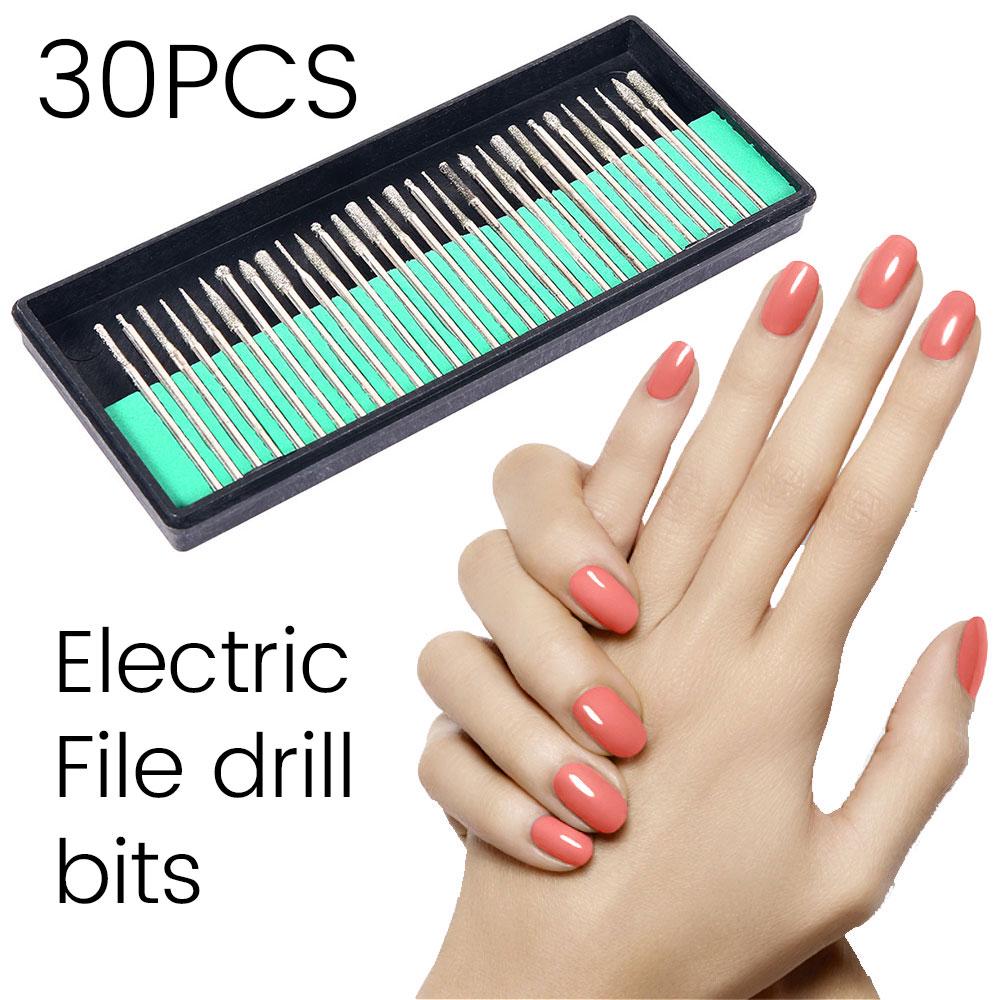 Ceramic Diamond Nail Drill Milling Cutter Nail Art Manicure Files Electric Rotary Grinder Tools