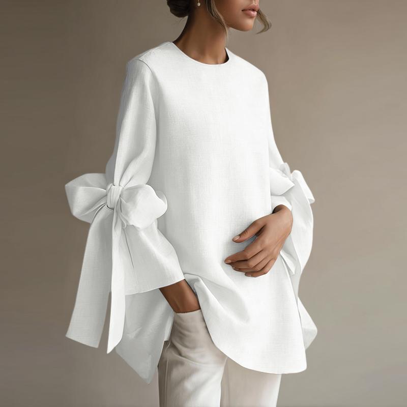 ZANZEA Dámská ležérní halenka s kulatým výstřihem a volným 3/4 rukávem