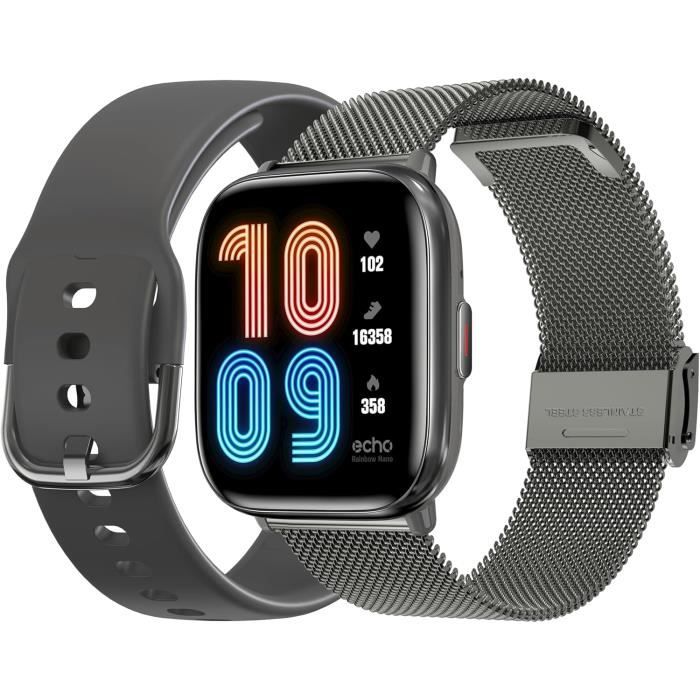 Montre Connectée Homme AMOLED 1.83'' Gris - ECHO Rainbow Nano