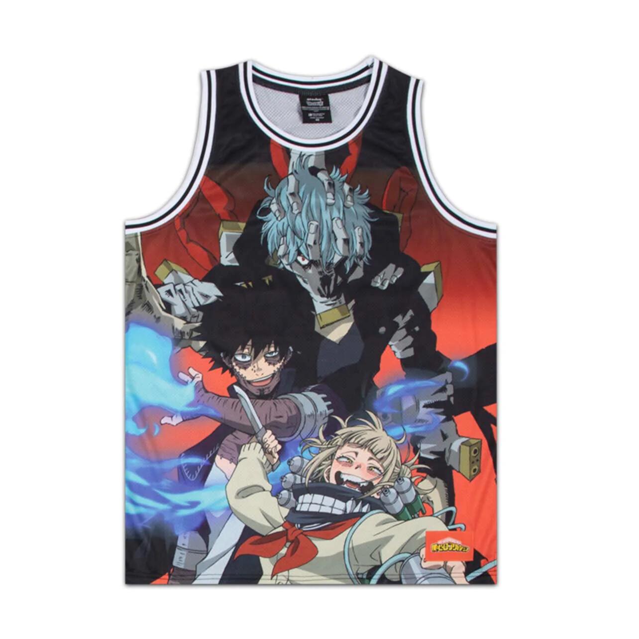 26 Anime My Hero Academia League of Villains Basketball Jersey New Unisex T-Shirt L