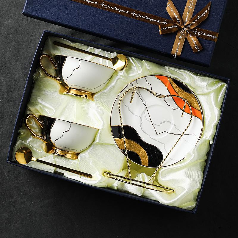 Retro Ceramic Coffee Cup, High-End Niche Light Luxury, High-End Exquisite Bone China Afternoon Tea Tea Set