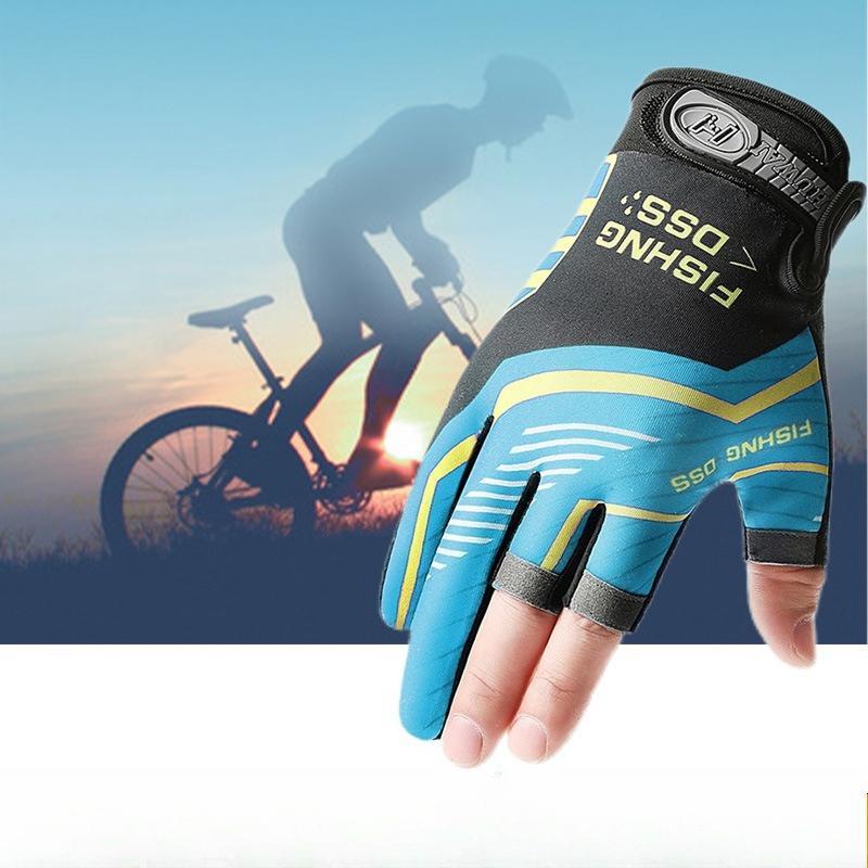 Cycling Fishing Gloves Sunscreen Windproof Breathable Cut-resistant Three-finger Sports Fishing Equipment Cycling Gloves