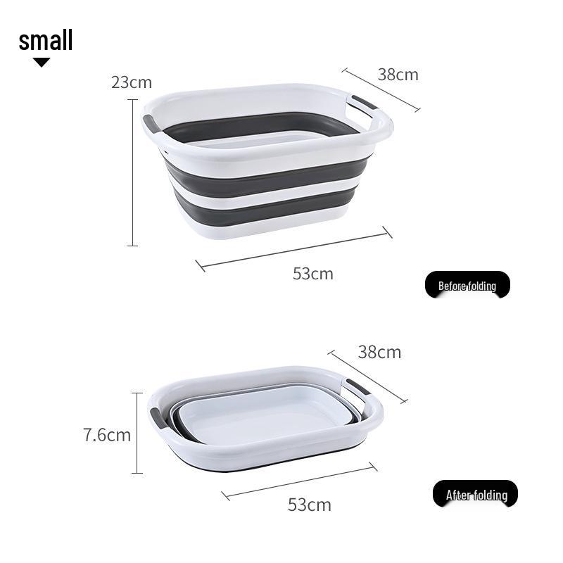 40L Outdoor Laundry & 26L Folding Storage Basin for Dirty Clothes