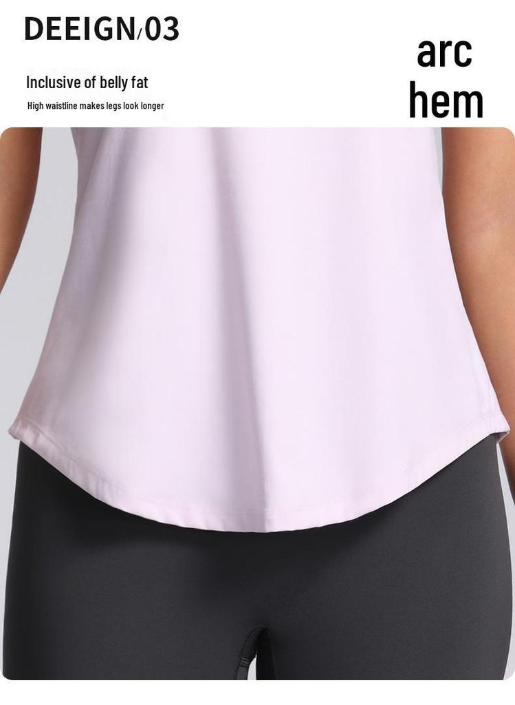 Women's Quick-Dry Slimming Sports T-shirt - Casual Loose Fit for Running & Yoga, Summer Short Sleeve 2026.