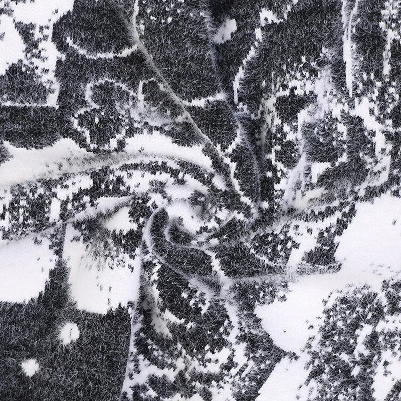 Серые женские свитера с цветочным принтом в стиле Харадзюку — фото 7