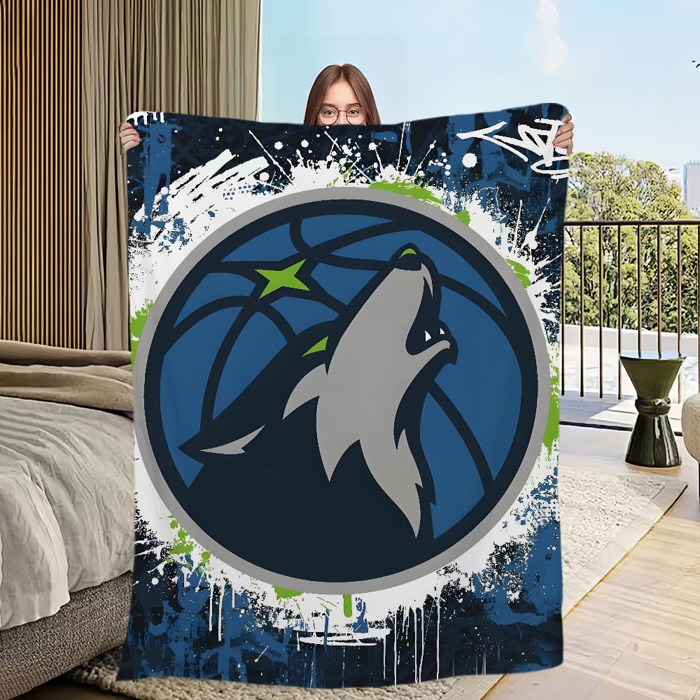 Cool Blanket Soft Comfortable Nap Plush Suitable For Iiving Room Office Bedroom M-Minnesota Sports Timberwolves-S Home Kid Gift