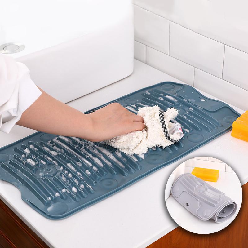 Silicone Laundry Scrub Board – Portable Mini Washing Board, Foldable & Hangable, Creative Household Cleaning Tool For Laundry