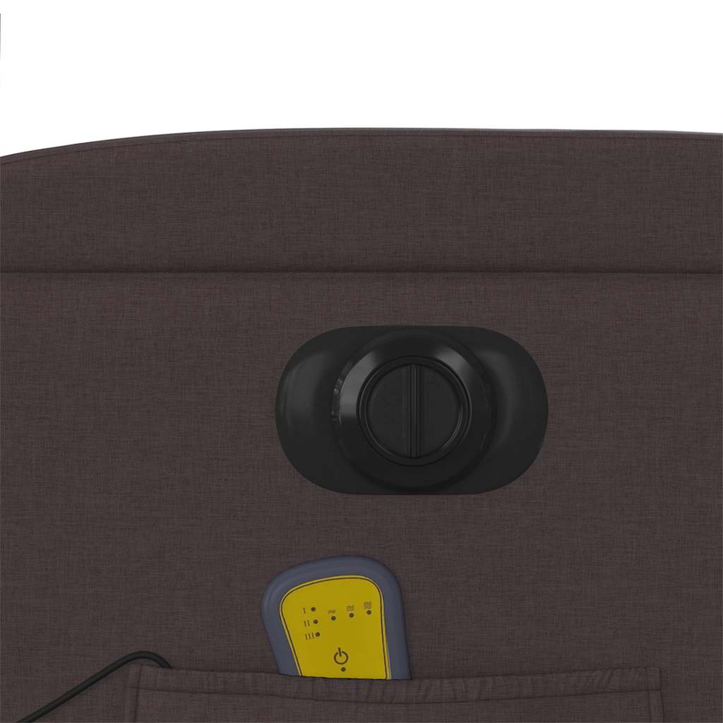 Electric Massage Chair Dark Brown Fabric