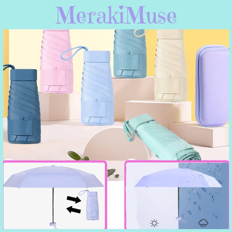 Stylish Multicolor Portable Foldable Umbrella For Women With Uv Protection Fabric