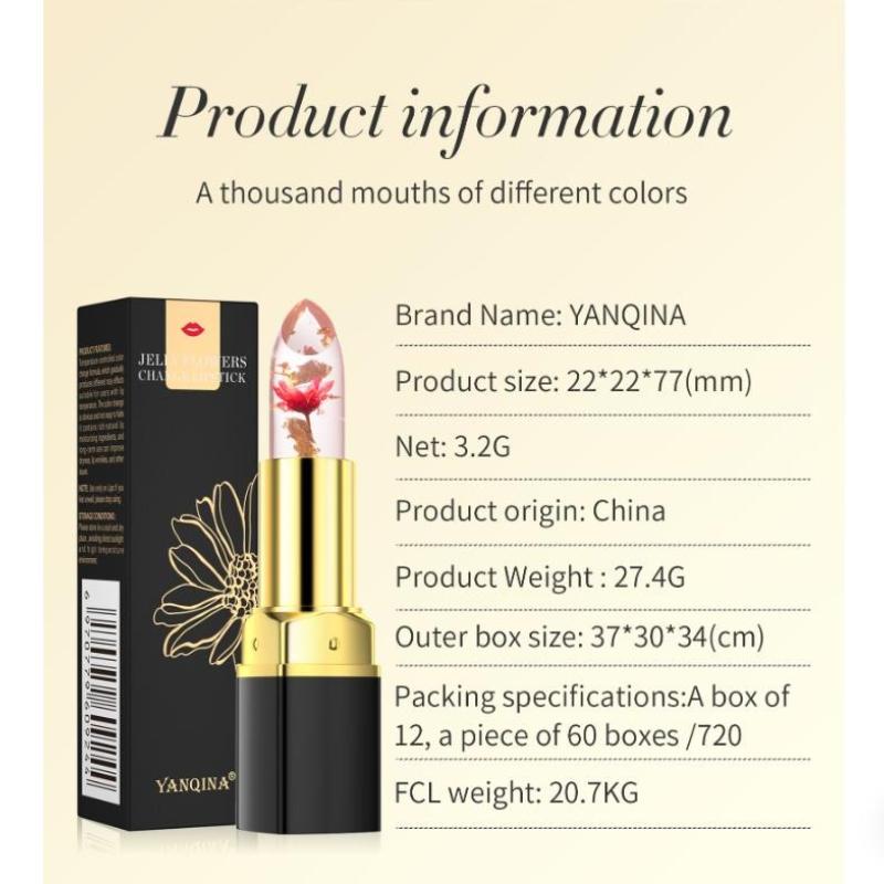 Voděodolný lesk na rty Flower Lipstick hydratační krém na rtěnku se změnou teploty