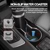 KLKD5 Car Coaster Non-Slip Pads Water Cup Holder Mat Accessories For Ford STRACING Focus 3 Fiesta Ranger Fusion Mustang Transit Mondeo