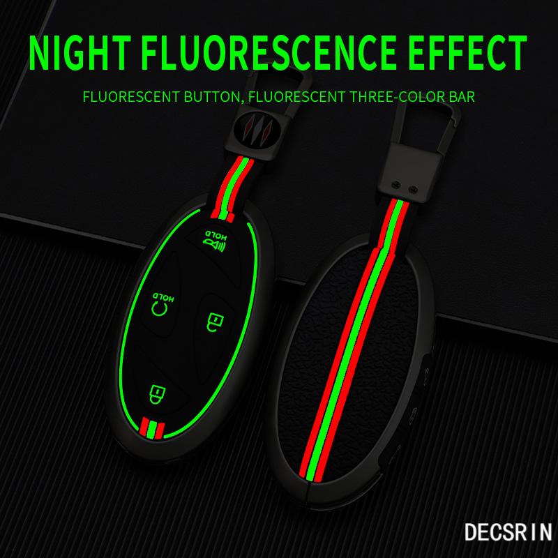 5 7 Buttons Zinc Alloy + Silicone Car Key Case Cover For Hyundai Kona Ev Grandeur GN7 IONIQ 6 2025 2025 Remote Key Protect Shell