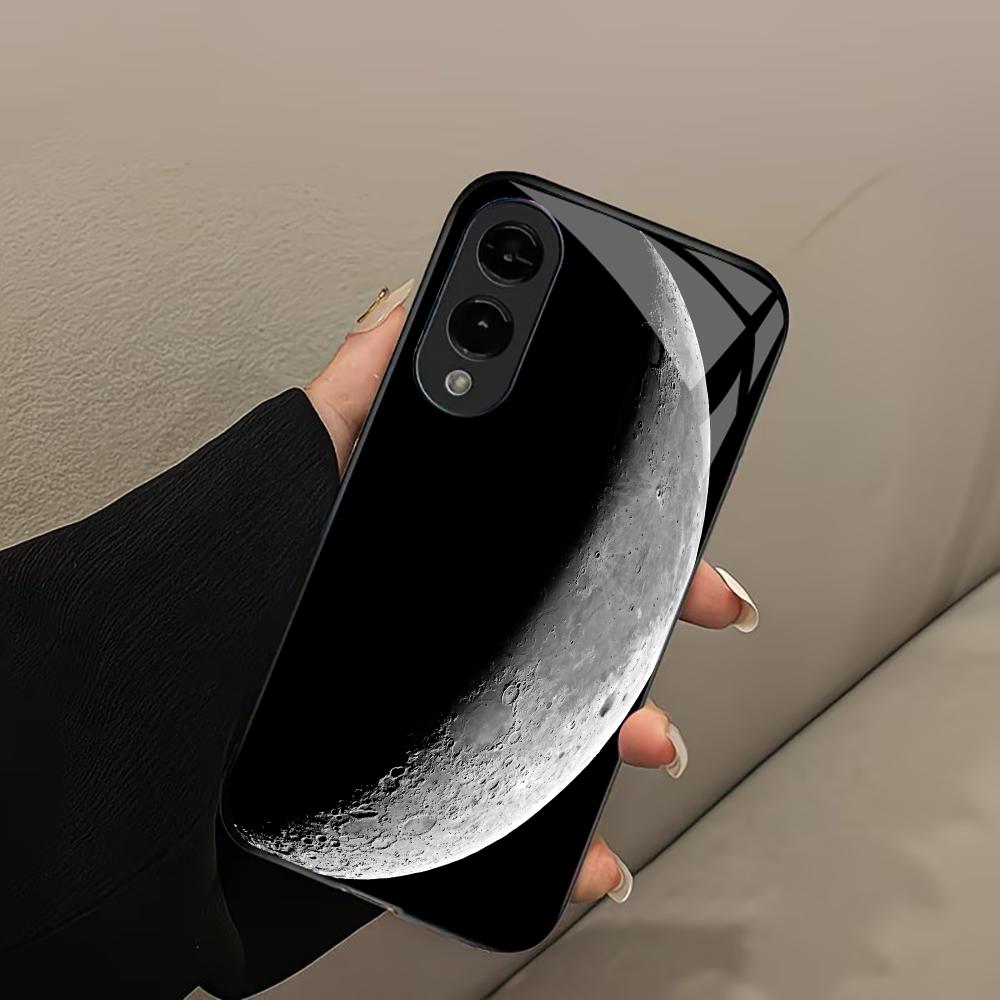 Moon Moon Protective Exquisite High-end PhoneCase Glass TPU PhoneCase for Samsung Galaxy S26 S25 S24 S23 S22 S21 FE,Ultra,Plus