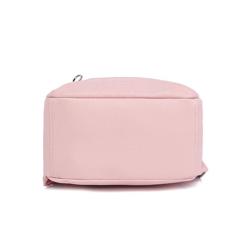 Women's Backpack Woven Pattern Backpack Large Capacity PU Schoolbag