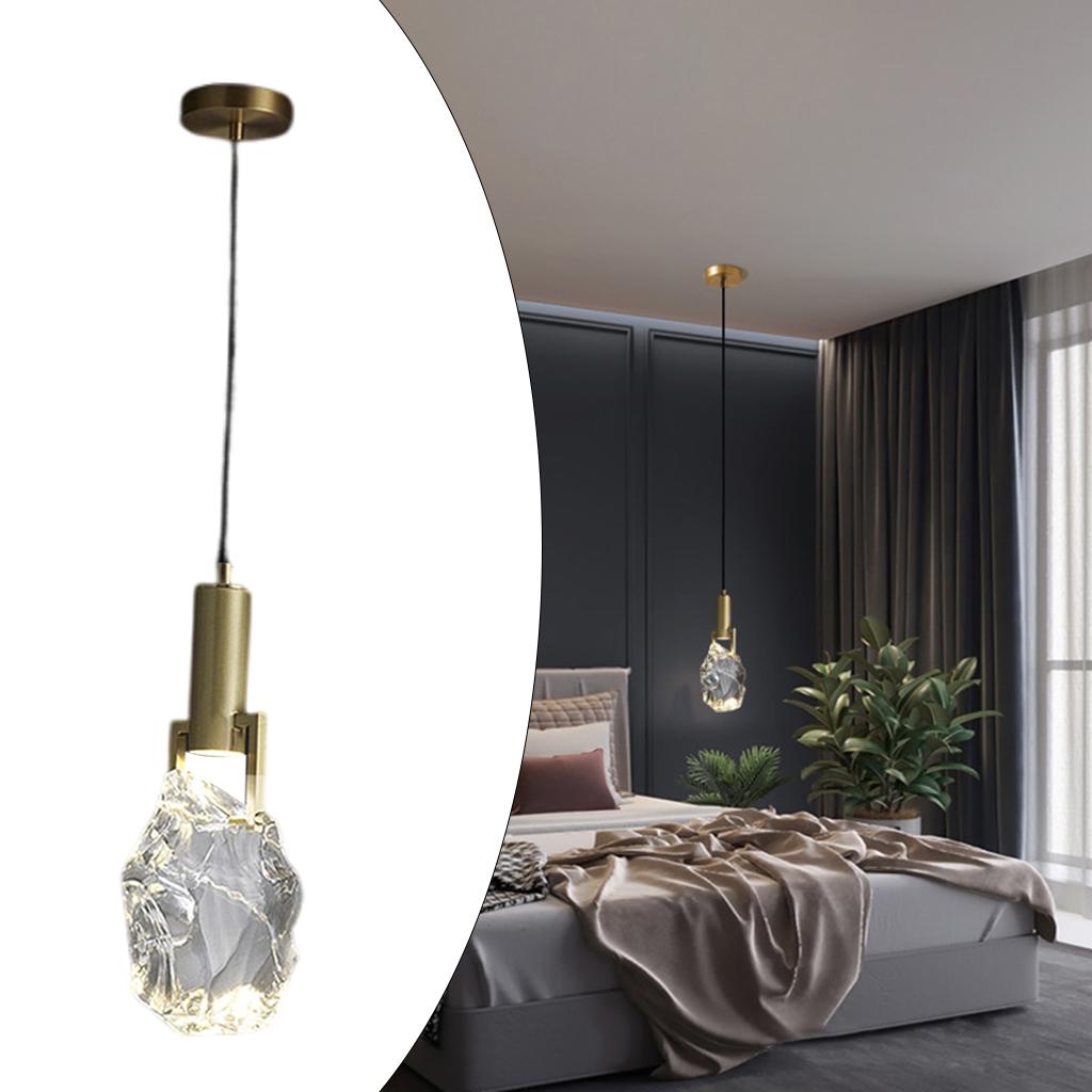 Modern Ceiling Hanging Lamp Decorative Lighting Adjustable Wire Crystal Pendant Light for Kitchen