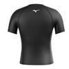 Mizuno Quick-Dry Chlorine-Resistant Short Sleeve Professional Sports T-Shirt Training Swimwear Top Men tops Black N2CA3110