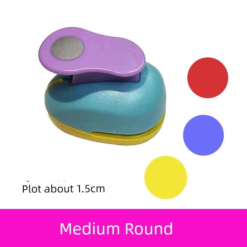 

Labor-Saving Large Circle Knurling Tool Creative Handmade DIY Kids Embossing Machine Tuck Stitch Puncher Printing Machine round Medium embosser round