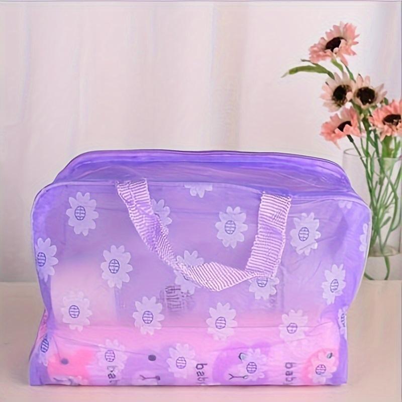 High Quality Floral PVC Cosmetic Bag Portable Travel Organizer for Makeup & Toiletries
