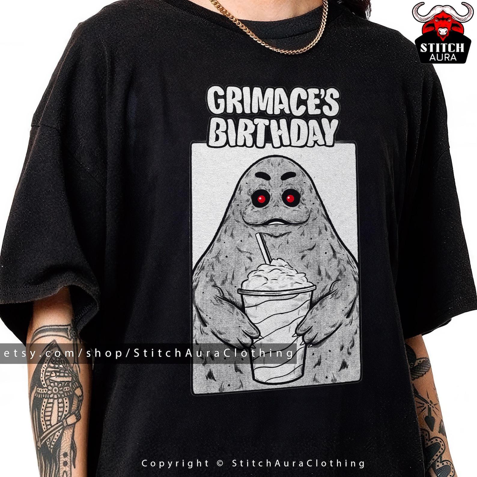 Retro Vintage Grimace Shake Shirt Funny Tik Tok Trend Meme,Happy Birthday Grimace Tee,HBD Grimace Hilarious Tshirt,Grimace Survivor Appareal S