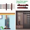 Billiard Stick Holder 4 Cue Clips Hardwood Billiard Pool Cue Rack Wall-Mounted Wood Rack For Pool Cue Sticks Billiard Stick Wall