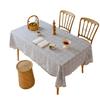 Embroidered Checkered Universal Dining Table Cloth Decorative Tablecloth Cover Cloth North Tablecloth Table Mat Cotton And Linen