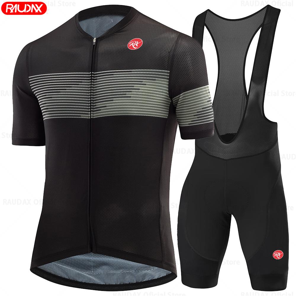 2026 Newest Raudax Sports Team Cycling Clothing Breathable Short Sleeve Cycling Jersey Set Mallot Ciclismo Hombre Verano Triathlon