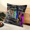 Band Music T-Tv-Girl Cushion Cover Soft Short Plush Pillow Cover Smooth Cozy Texture Aesthetic Cushion Case Home Decor