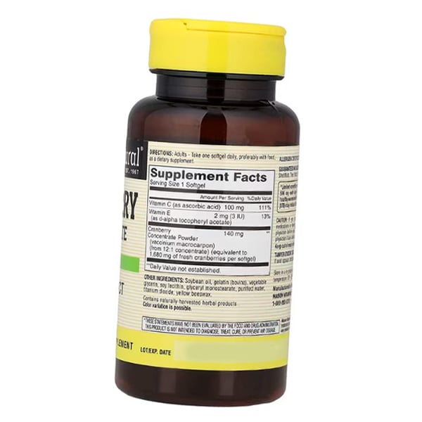 Concentrato di mirtillo rosso con vitamine C ed E, concentrato di mirtillo rosso, Mason Natural 90 capsule gel (71529007)