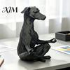 Modern Living Room Table Decor 3D Printed Meditating Dog Statue, Zen Sitting Puppy Figurine for Creative PLA Plastic Ornaments Home Decor, Animal