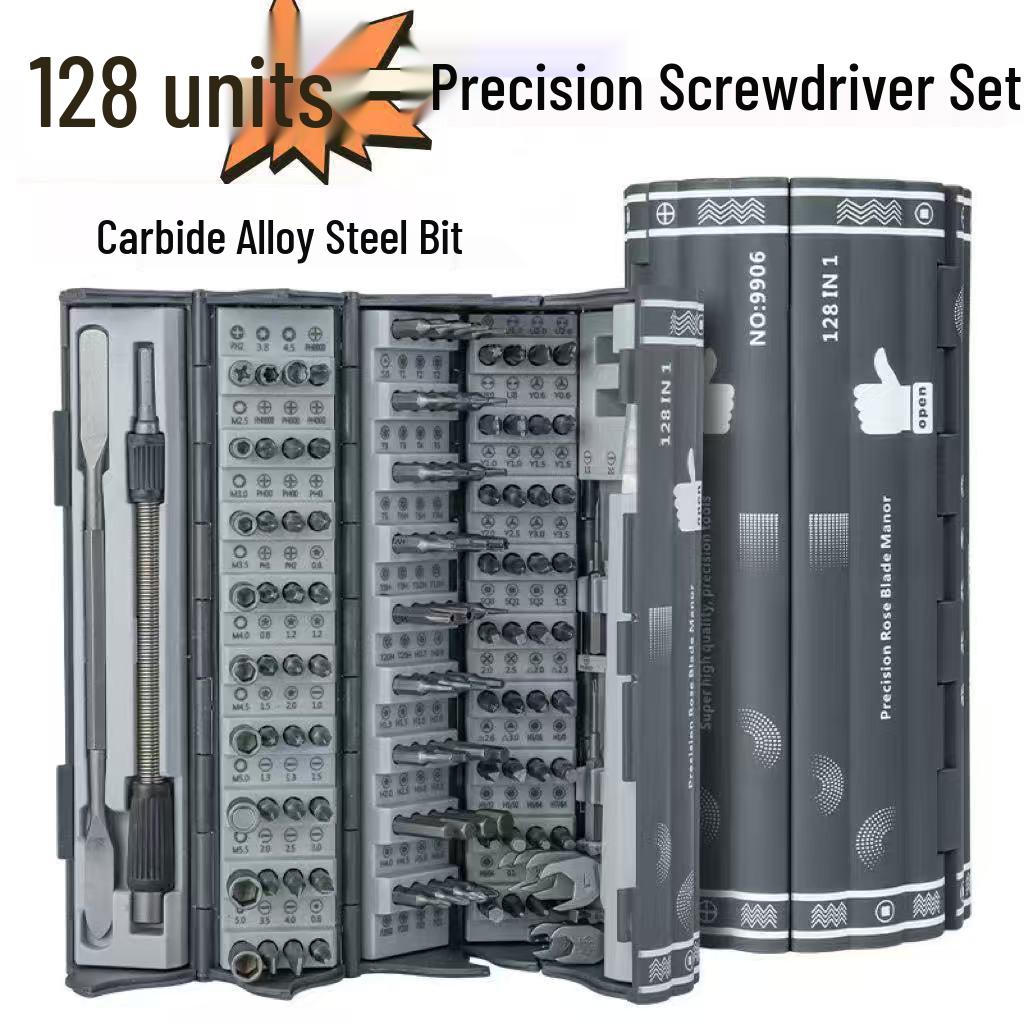 128-in-1 Precision Scroll Screwdriver Set for Electronics, Mobile Phones, and Computers