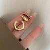 Temperament Gold Color Geometric Square Hoop Earrings For Women Fashion Personality Daily Commuting Jewelry Accessories