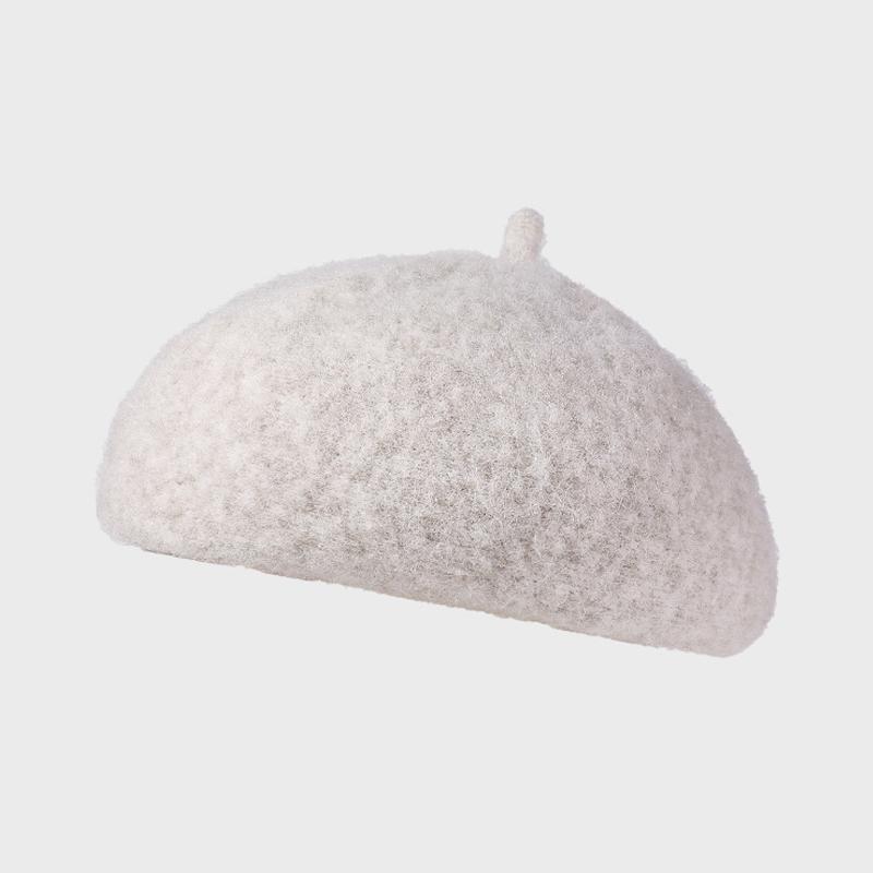 Kaschmir Baskenmütze Damen Herbst Winter Warme Strickmütze Malermütze