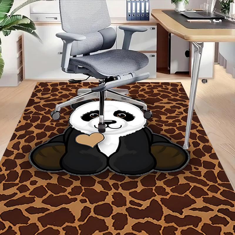 1PC Panda Heart Extra Large Non Slip Floor Carpet, Office, Family, Bedroom Large Area Rug Indoor Rugs, Vibrant Colors
