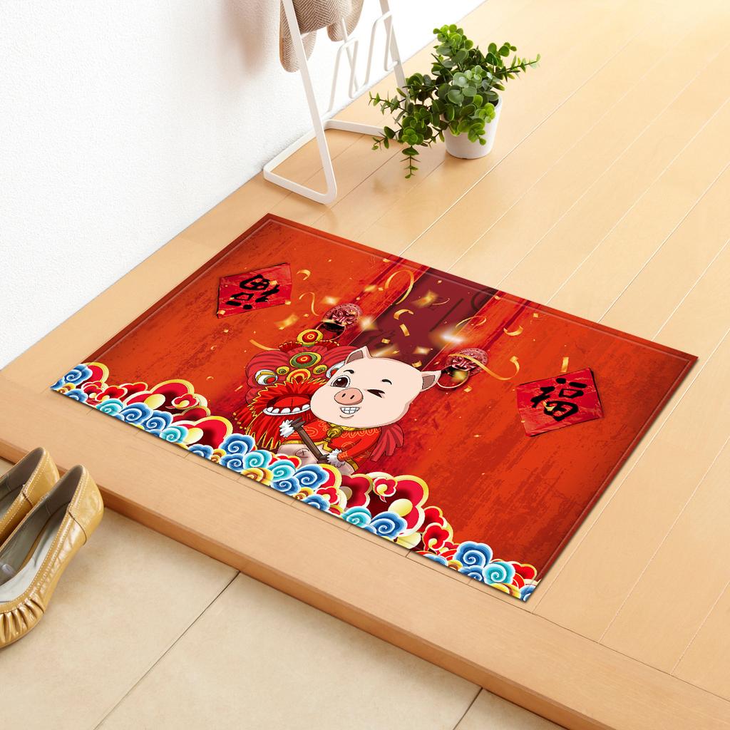 Year Of The Pig Door Mat Bathroom Floor Mat Kitchen Living Room Carpet