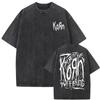 Korn TShirt  DoubleSided Dark NuMetal Emblem Theme (Vintage Washed Distressed Gothic Skull  Wing Aesthetic) Tshirts