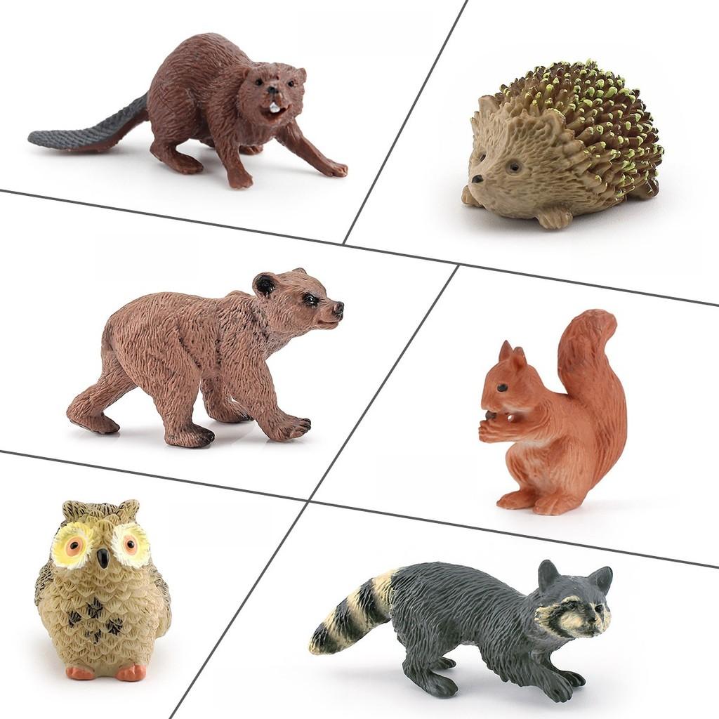 Forest Animal Pvc Miniature Models For Cake Decor And Nature Scene Figurines