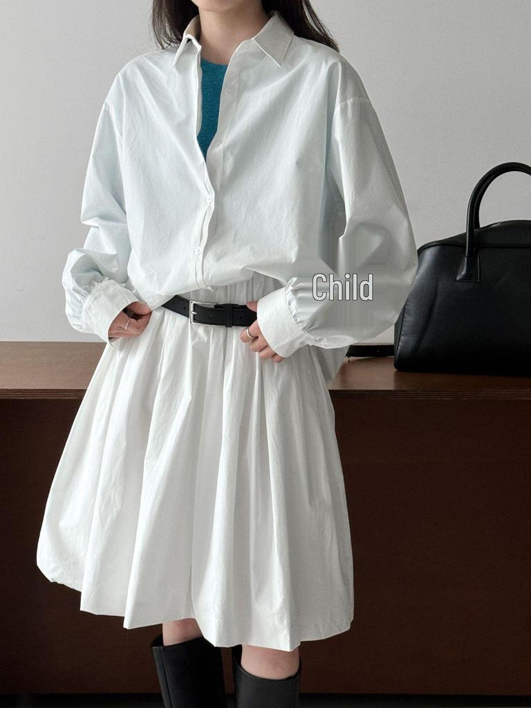 Lu Xi Women's 2026 Spring Korean Style Lapel Layered Casual Sun Protection Shirt