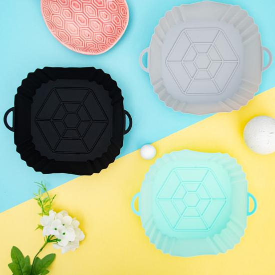 Silikonová vložka do horkovzdušné fritézy, potravinářská, bez BPA, odolná vůči vysokým teplotám, snadno čistitelná, pekáč, příslušenství k horkovzdušné fritéze