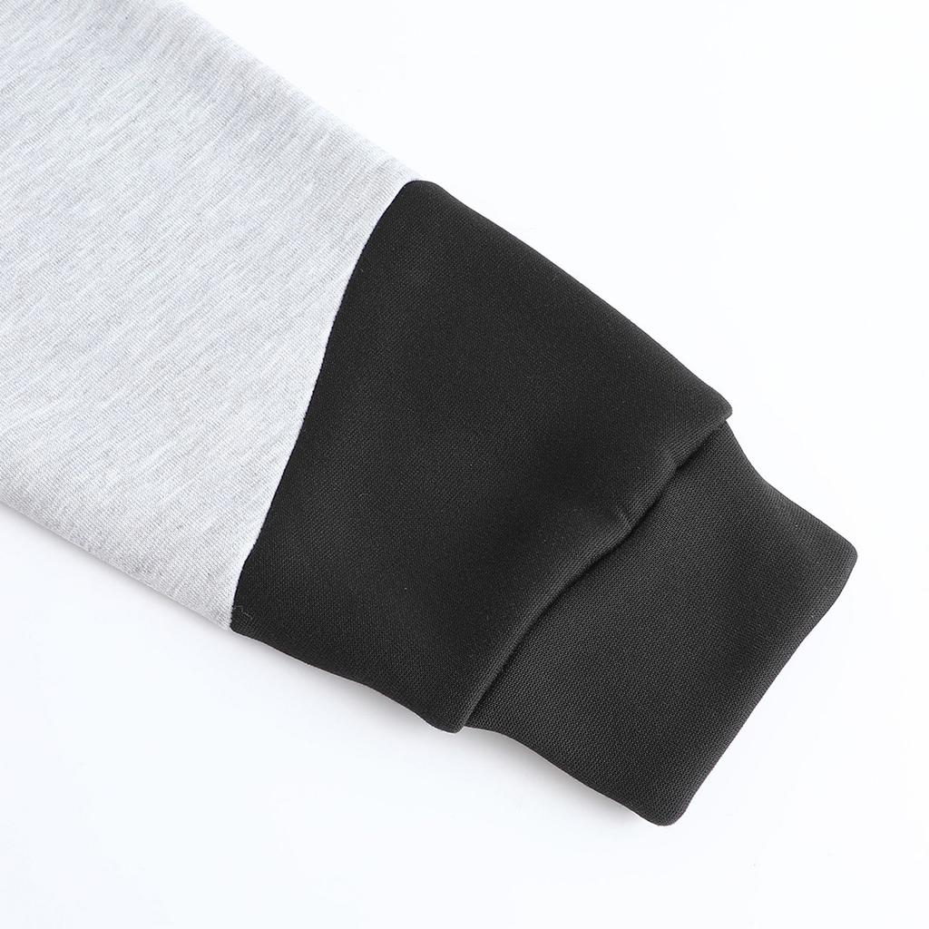 Herren Stilvolle Patchwork Sportliche Hoodies Outdoor Lässig Langarm Pullover Colorblock Kapuzensweatshirt