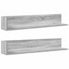 VidaXL Wall Shelves 2 Pcs Sonoma Grey 100x16.5x16.5 Cm, Floating Shelf, Hanging Shelf, Corner Wall Shelf, 860045
