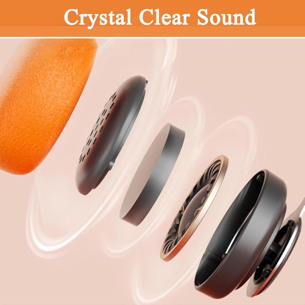 Retro Wired Over-ear Headphones Stereo Adjustable Headband Portable Headphones for Most Mobile Playback Devices Sports Earphones