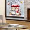Christmas Snowman Window Stickers - PVC Electrostatic Glass Decorations for Home or Shop