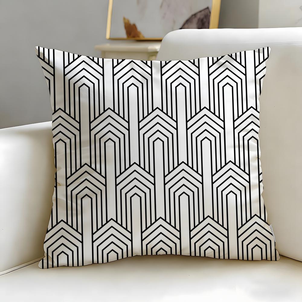 Triangle Array Cushion Cover Soft EasyWash Pillow Case Versatile for Couch Bed Travel and Office