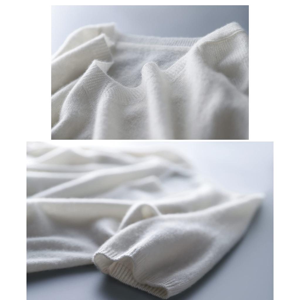 Summer cut and knit 2XL [Bolan Verl] knit, sewn, V-neck, 5/8 sleeve, top, clean, simple, plain, spring, summer, fall, women's, loose, sheer, white,