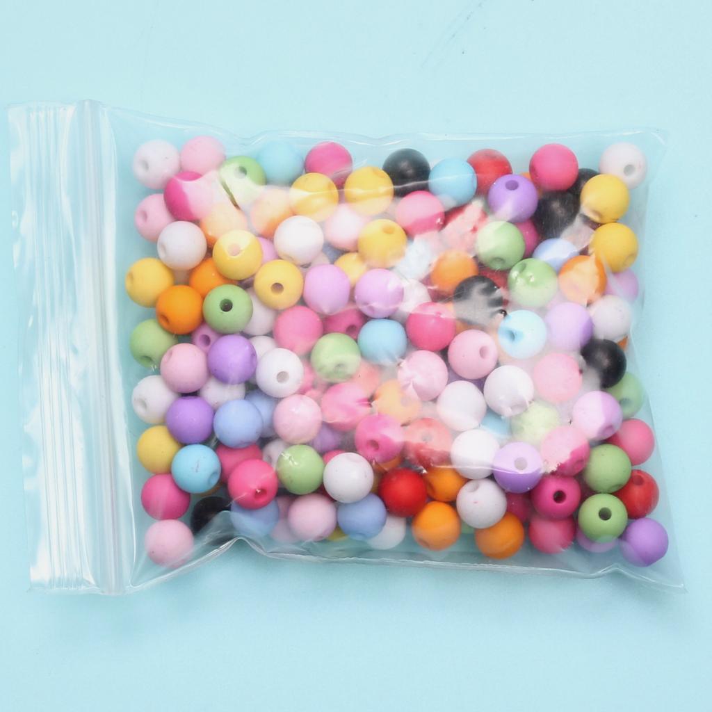 6mm 200Pcs Multicolor Spacer Acrylic Beads for DIY Pendant  Necklace Bracelet Jewelry Making Handmade Material Accessories