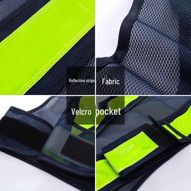 Large Breathable Reflective Safety Vest for Construction, Traffic, and Cycling
