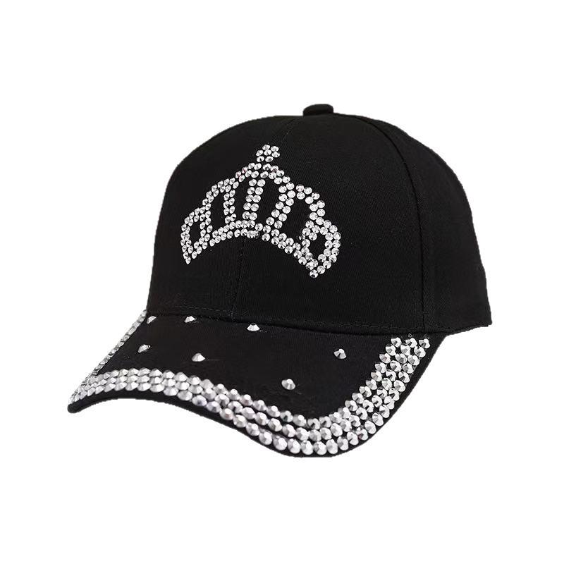 Hut Damen Nieten Baseballkappe Mode Krone Outdoor Sonnenschutz Visierkappe Nietenkappe Damen Hut