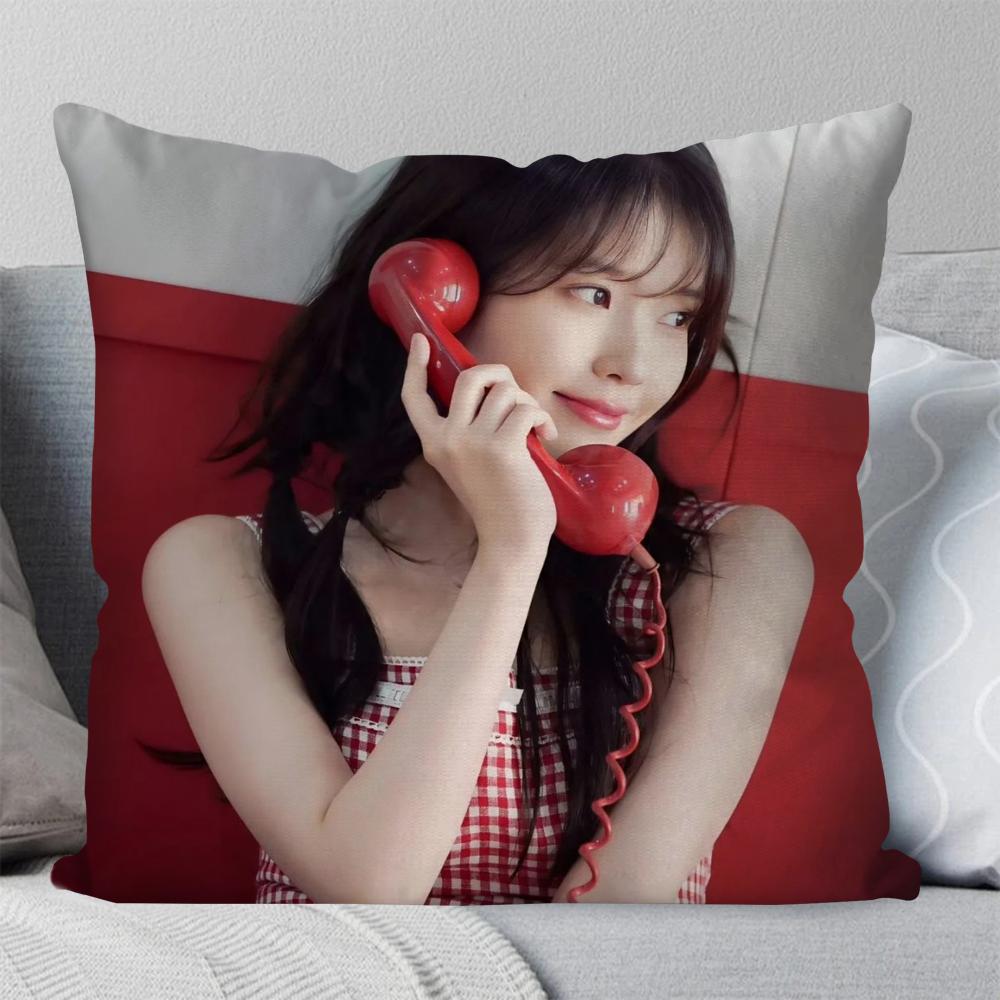 1pc Korean Singer IU Pillow Case Square Pillow Bedroom Sofa Leisure Comfort Cushion Car Living Room Home Decoration 40X40