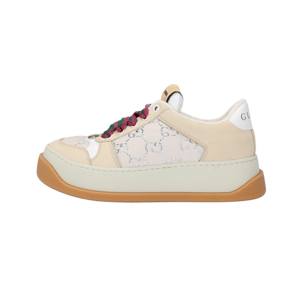 Gucci Screener Distressed Shoes, Jigglypuff Canvas Stylish Skateboarding Shoes Women's Beige 750633 FAB4S 9058